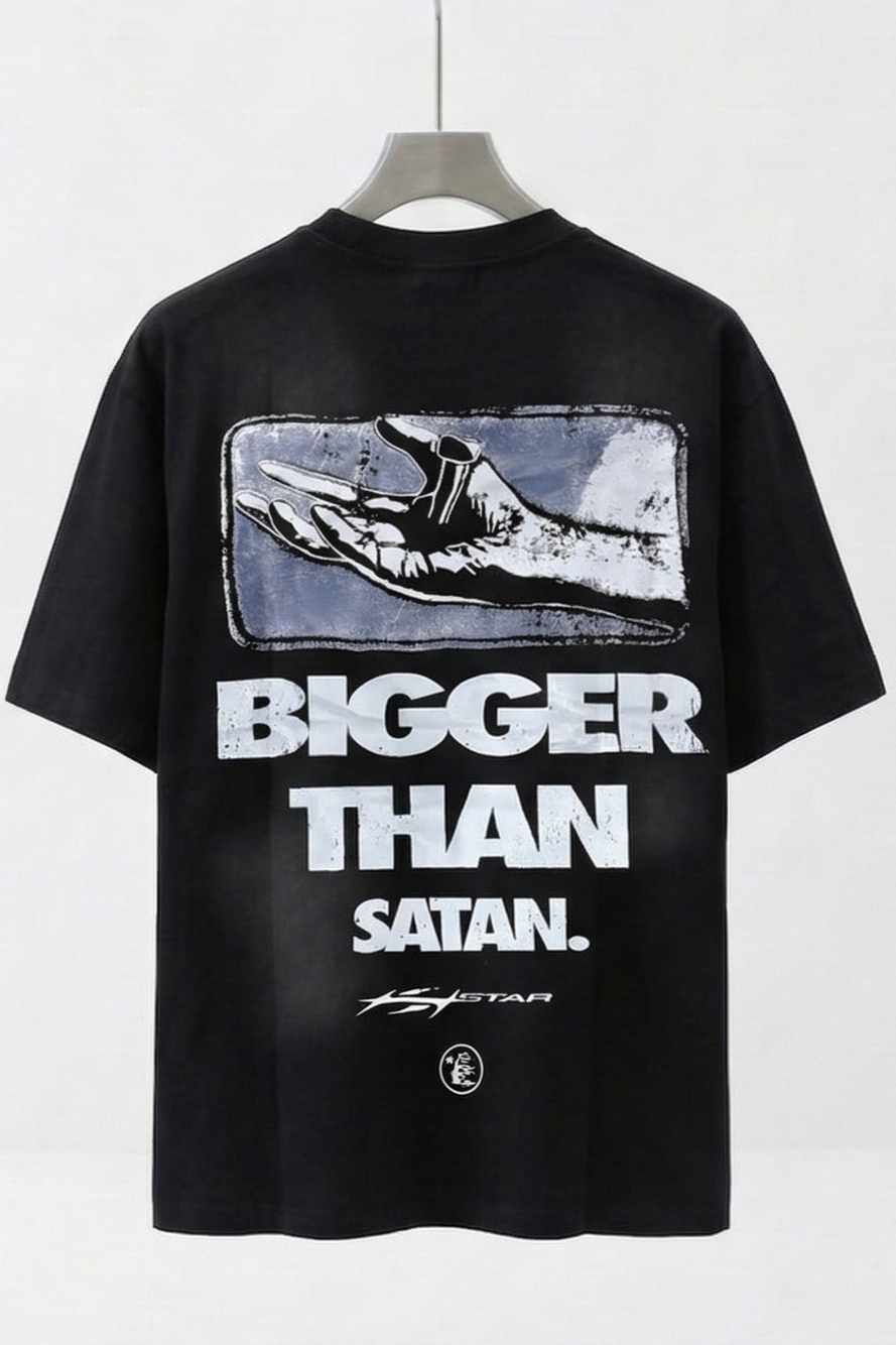 Hellstar Better Than Satan Black Gray T-SHIRT