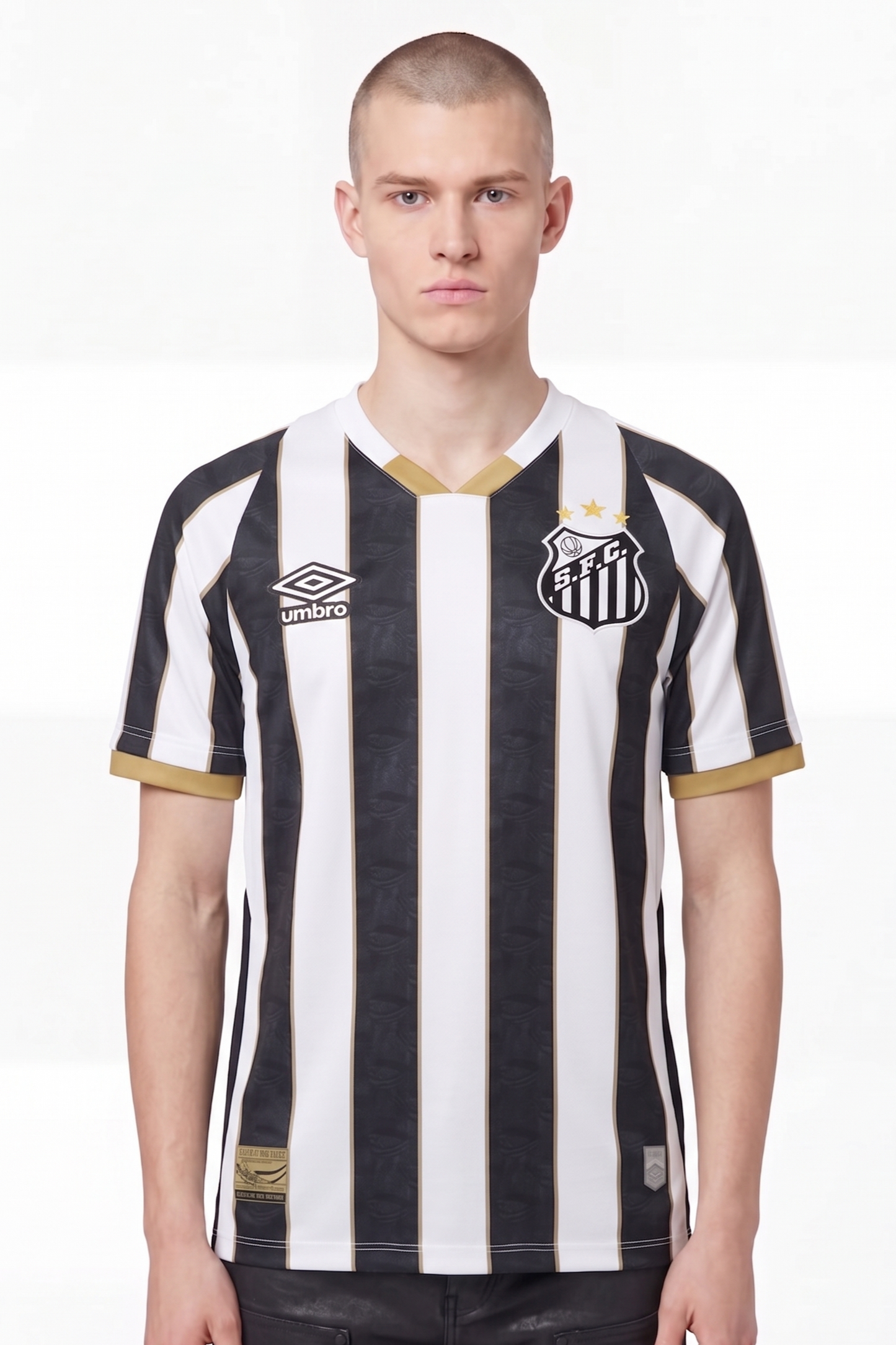 Umbro Santos 2024 Neymar Jr Black/White T-SHIRT