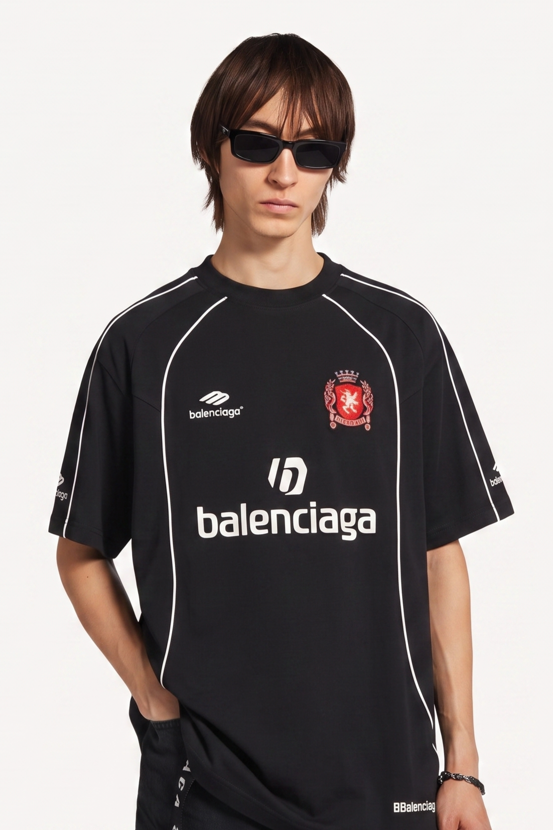 Balenciaga Shanghai Soccer 10 Black T-SHIRT