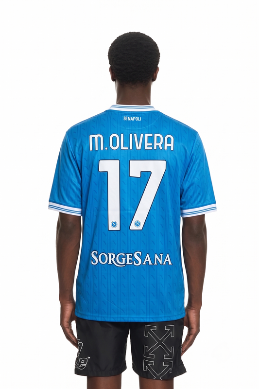 EA7 Napoli 23/24 M. Olivera Home Blue T-SHIRT