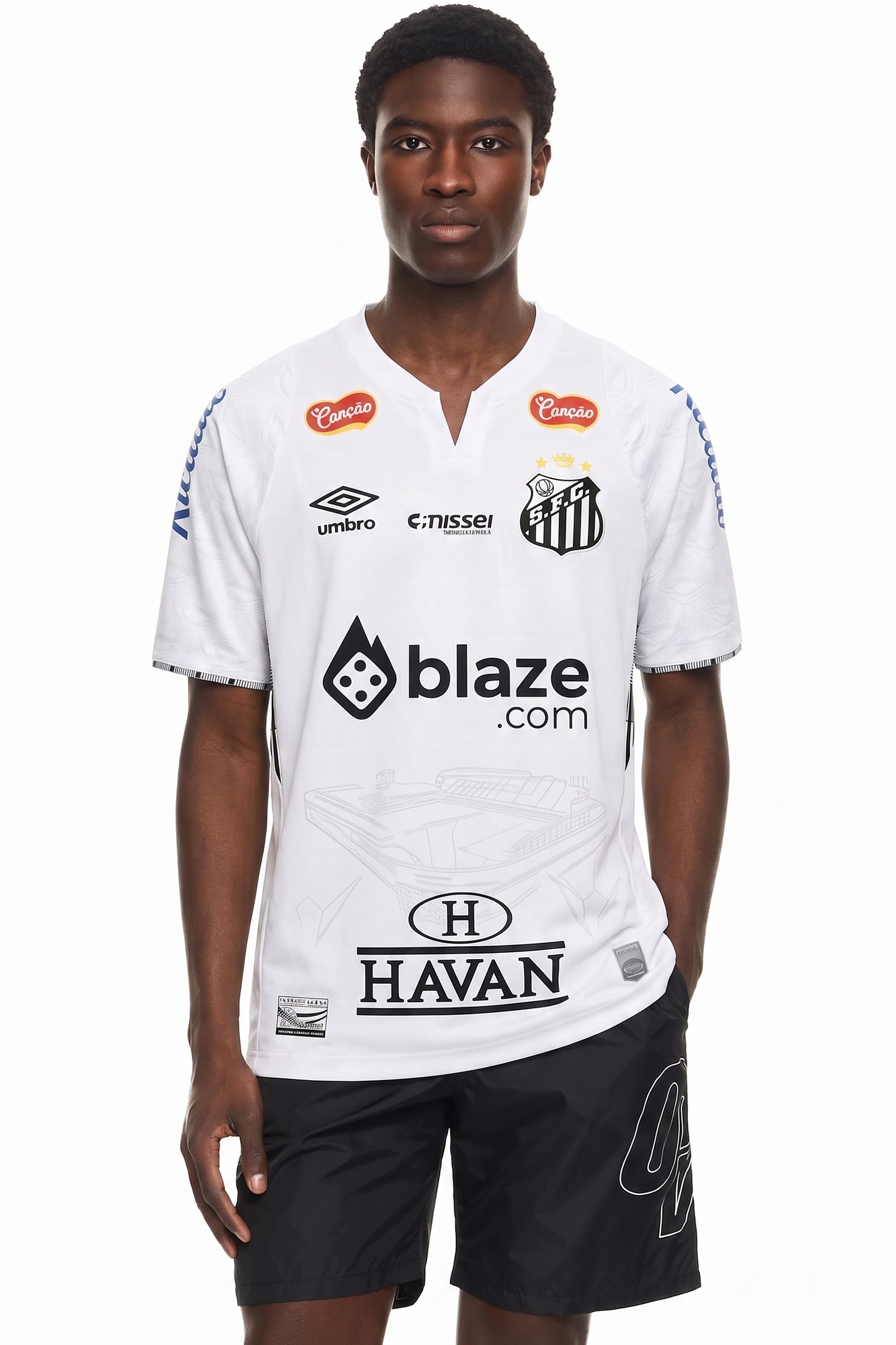 Umbro Santos 2024 Neymar Jr White T-SHIRT