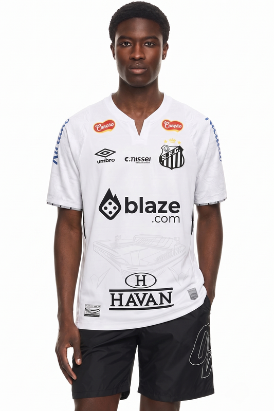 Umbro Santos 2024 Neymar Jr White T-SHIRT