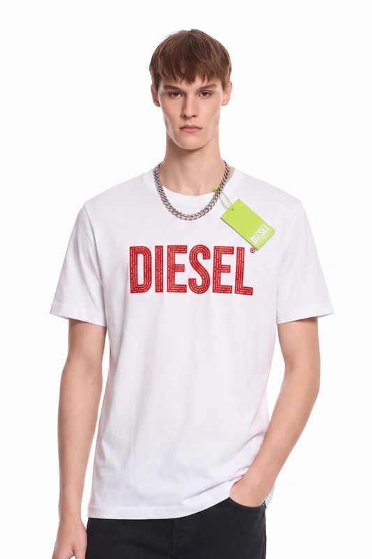 Diesel Micro Text Logo White T-SHIRT