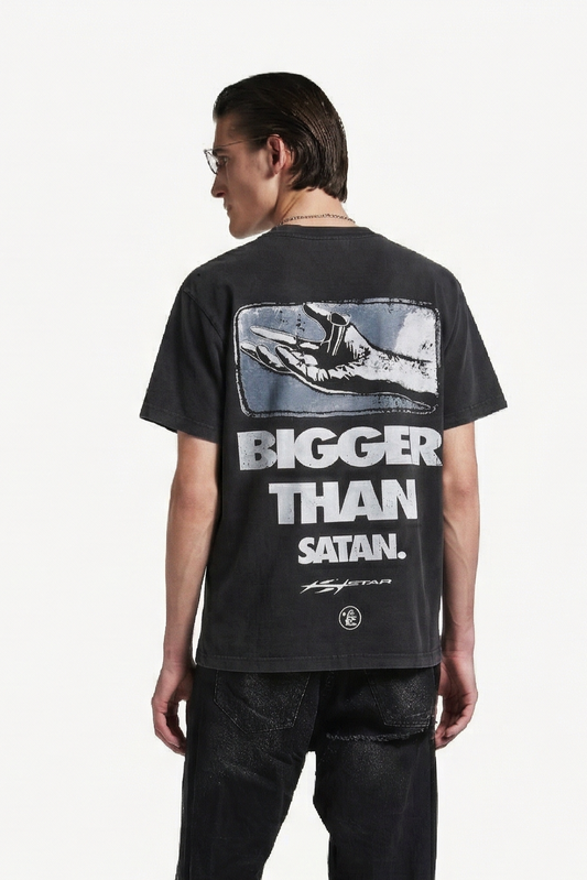 Hellstar Better Than Satan Black Gray T-SHIRT