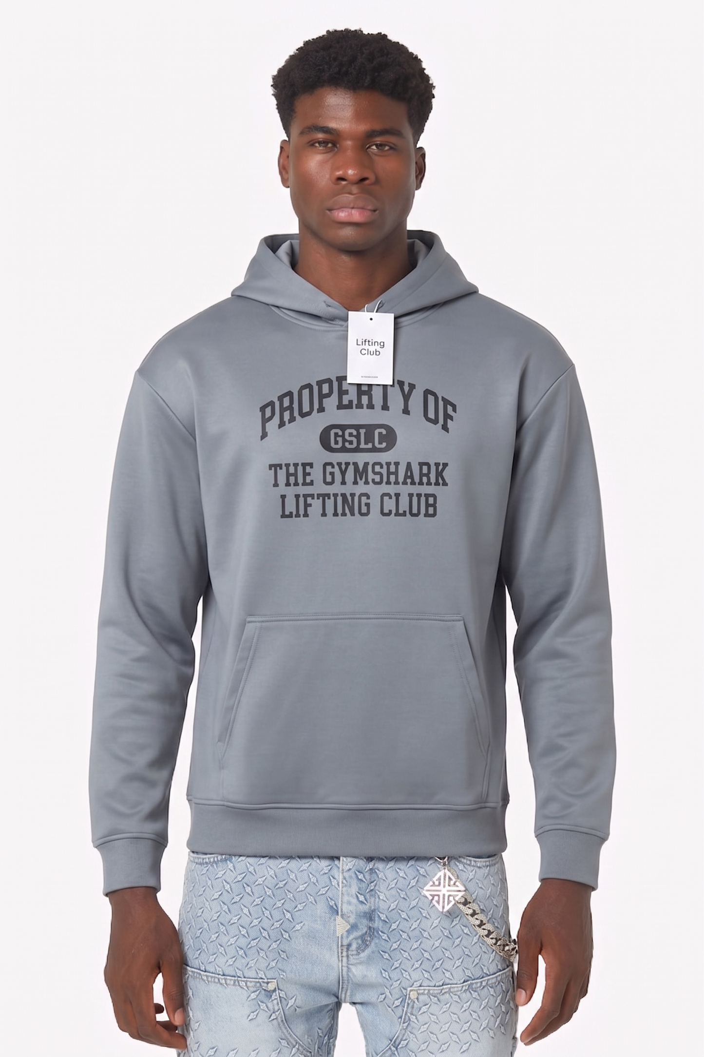 Gymshark Property Of GSLC Gray HOODIE