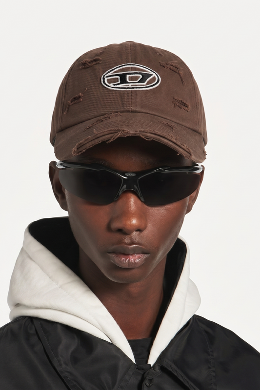 Diesel Oval D Distressed Brown CAP