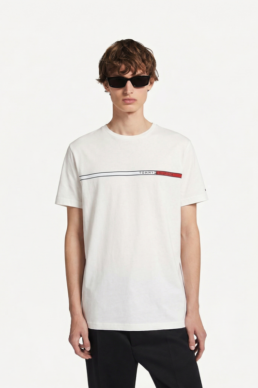 Tommy Hilfiger Global Logo White T-SHIRT
