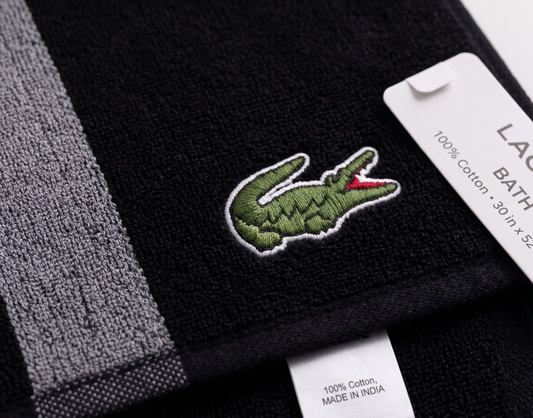 Lacoste Heritage Black & Gray TOWEL
