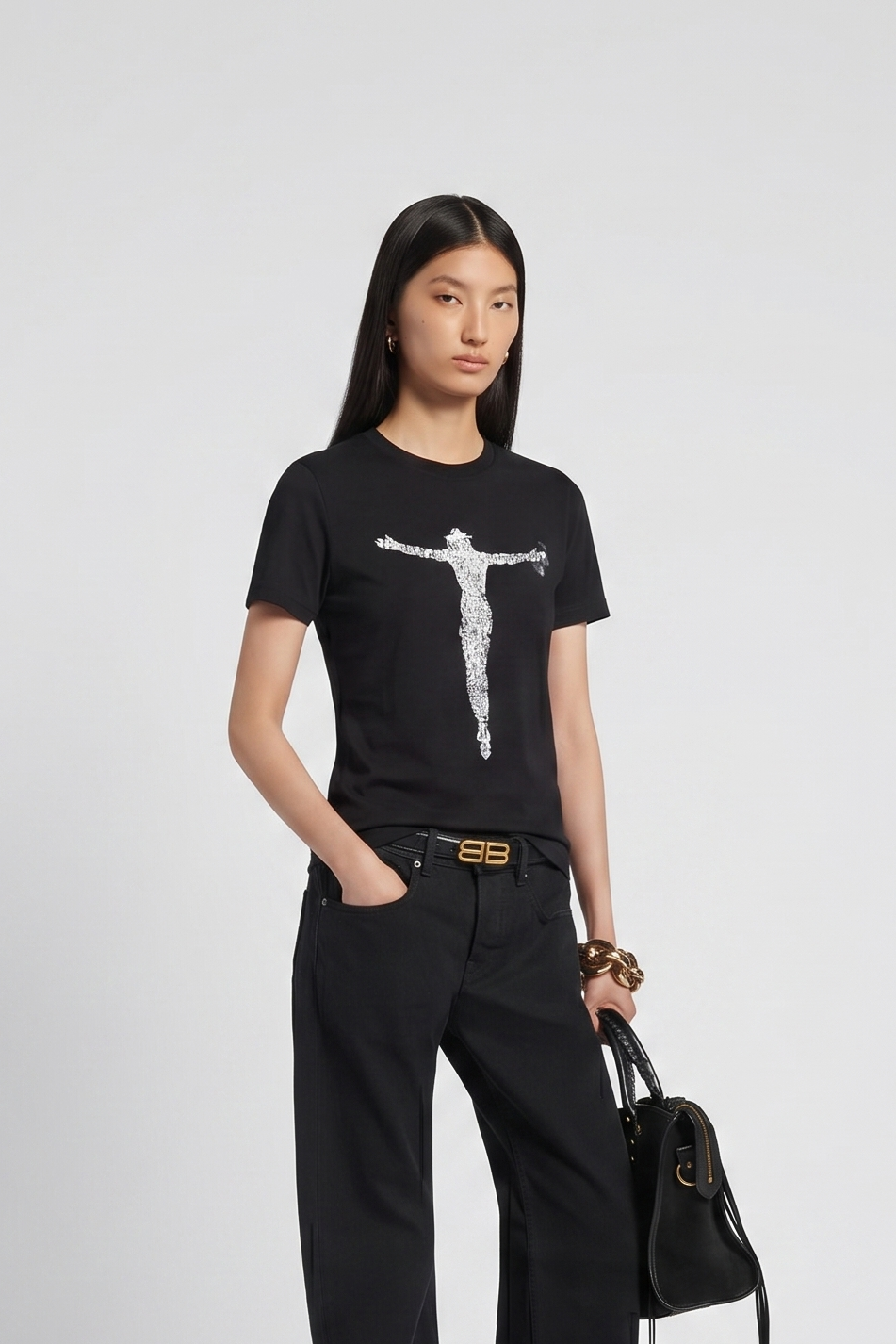 Hellstar Jesus Graphics Black T-SHIRT