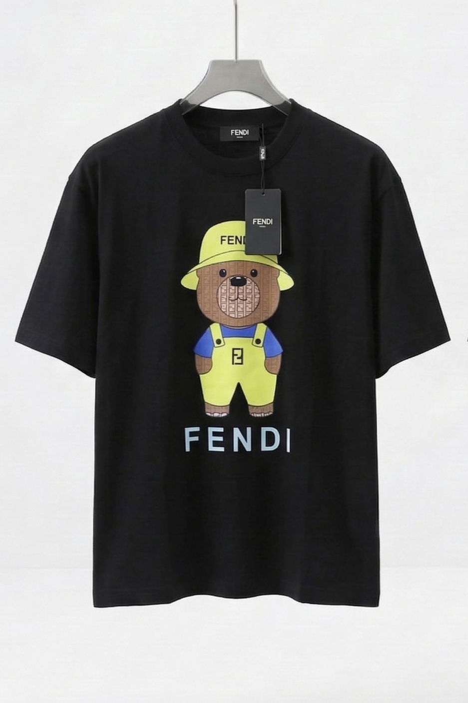 Fendi Global Logo Black T-SHIRT