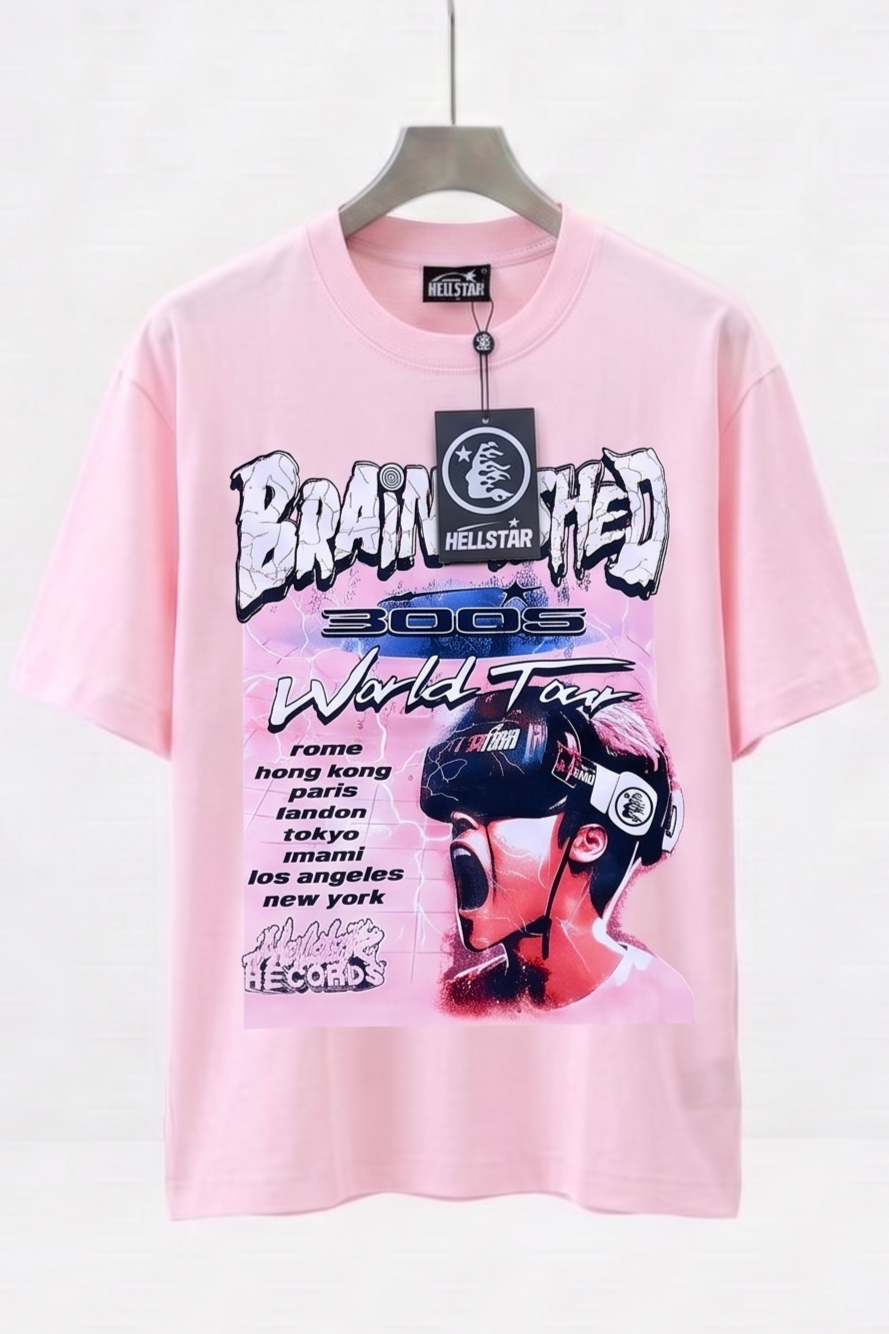 Hellstar Brainwashed World Tour Pink T-SHIRT