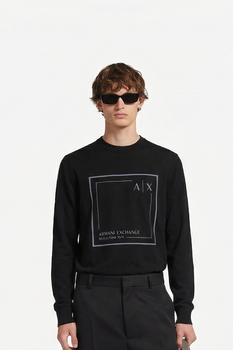 Armani Exhange Global Logo Black SWEATSHIRT