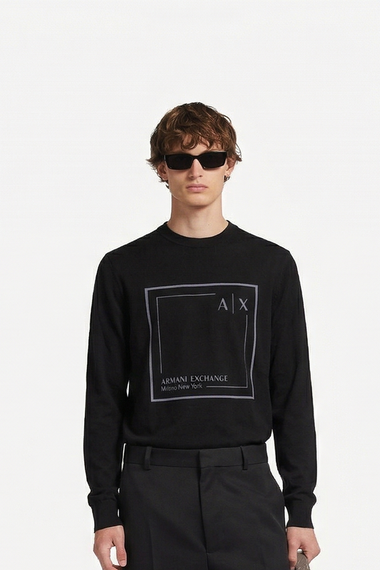 Armani Exhange Global Logo Black SWEATSHIRT