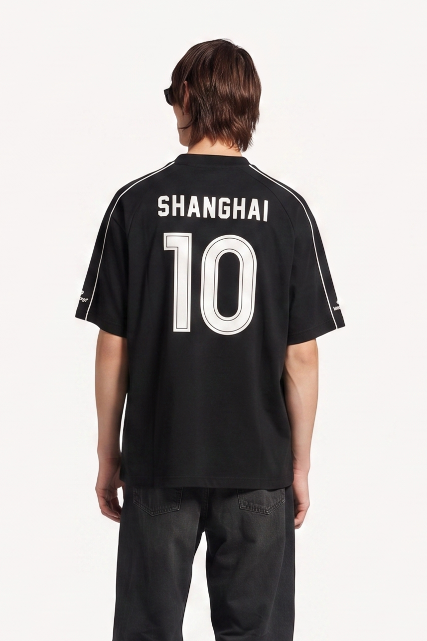 Balenciaga Shanghai Soccer 10 Black T-SHIRT
