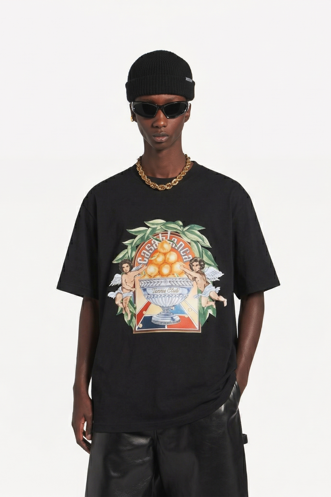 Casa Blanca Global Logo Black T-SHIRT