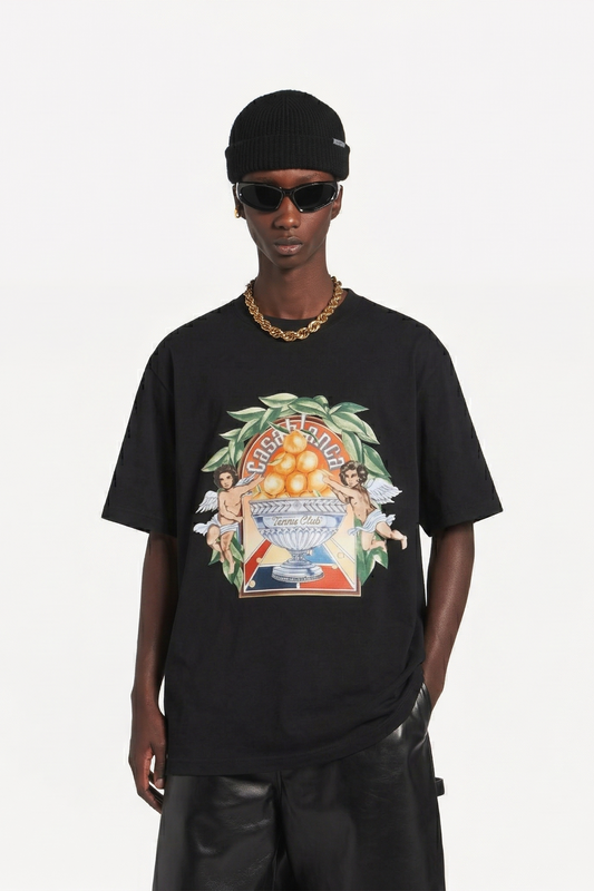Casa Blanca Global Logo Black T-SHIRT
