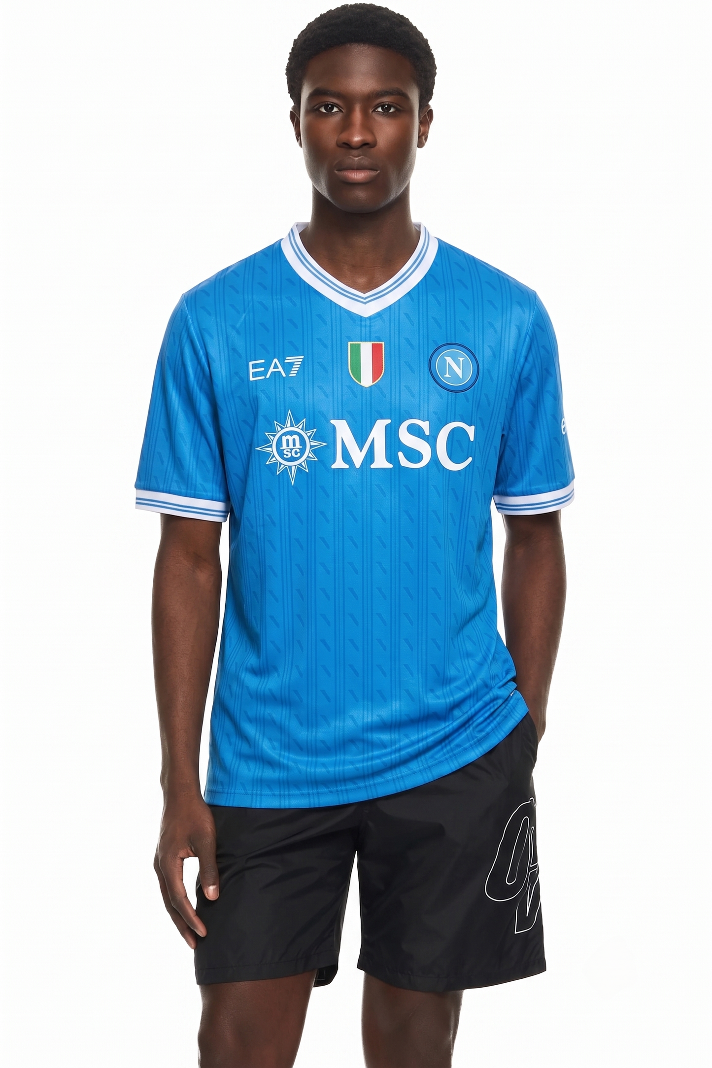 EA7 Napoli 23/24 M. Olivera Home Blue T-SHIRT